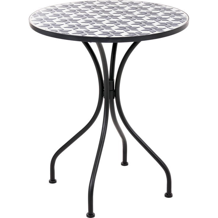 Bistro Set SIROLO Metall Weiß Blau – Bild 4