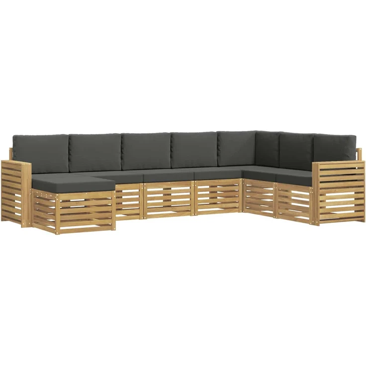 vidaXL Outdoor-Sofagarnitur 8 stk. 8-Sitzer Weiß und Anthrazit 3392322 – Bild 2