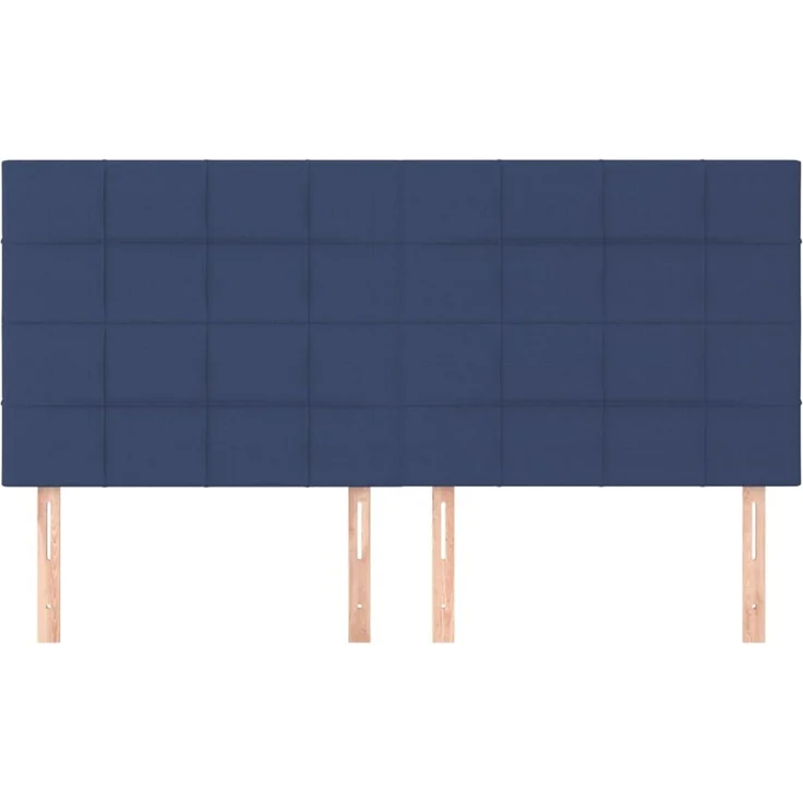 vidaXL Kopfteile 4 Stk. Blau 100 x 5 x 78/88 cm Stoff 3116360 – Bild 3