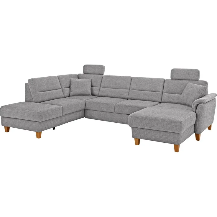 Home affaire Wohnlandschaft Palmera U-Form, Federkern, wahlweise mit Bettfunktion und mit/ohne Stauraum