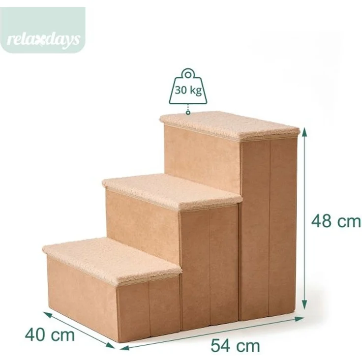 Relaxdays Faltbare Hundetreppe mit Stauraum – Bild 4
