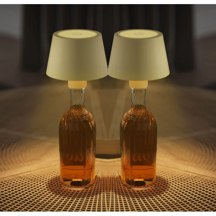 Northpoint LED Außen-Tischleuchte Flaschenlampe mit Touchsensor & Akku Dimmbar