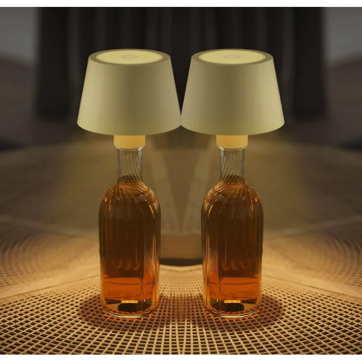 Northpoint LED Außen-Tischleuchte Flaschenlampe mit Touchsensor & Akku Dimmbar