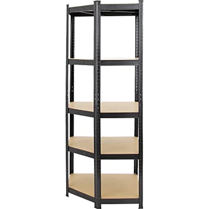 PROREGAL Mega Deal Eckregal Ragnar 1x: 180 x 70 x 40 cm | 2X: 180 x 90 x 40 cm Schwarz Fachlast 175kg, Kellerregal, Steckregal, Garagenregal, Lagerregal – Bild 8