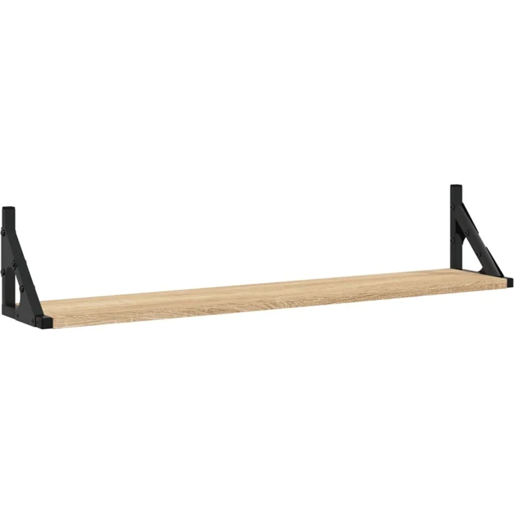 2er-Set Wandregale, Hängeregale Sonoma-Eiche 80 x 15 x 15,5 cm Holzwerkstoff de6638 – Bild 4