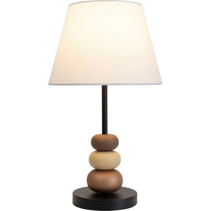 näve Tischleuchte Elina, ohne Leuchtmittel, H: 50cm, Textilschirm weiß, E27 max. 40W, Zuleitung 150cm schwarz – Bild 5
