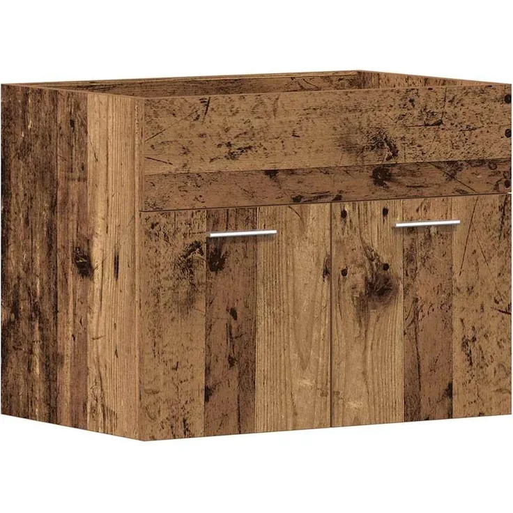 Waschbeckenunterschrank, Badschrank Altholz-Optik 60x38,5x46 cm de7524