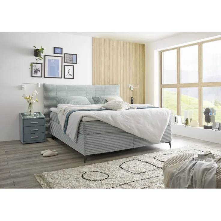 Boxspringbett Seattle Breitcord Ambience 180x200
