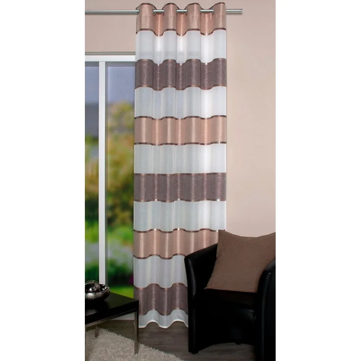 HOME WOHNIDEEN Vorhang WALTERS (1 St), Ösen, blickdicht, Jacquard, HxB: 245x140, Querstreifen – Bild 1