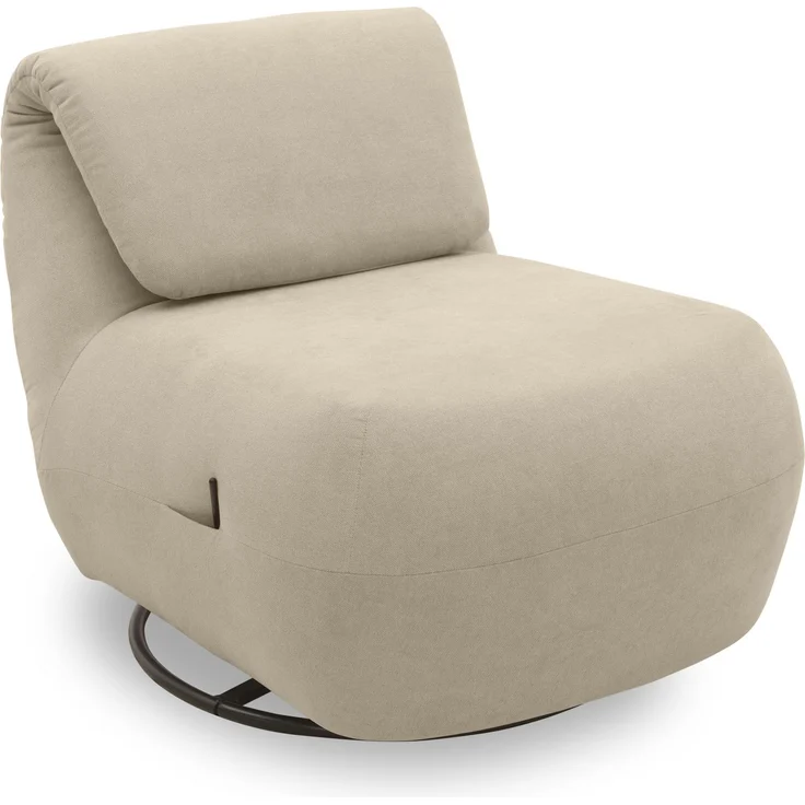 DOMO. collection Sessel 700024, Polstersessel, Drehfunktion, gepolsterte Rückenlehne, Rückenfunktion, Wippfunktion, Hochlehner, Polstergarnitur, 68 x 88 x 67 (BxTxH), beige – Bild 5