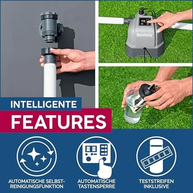 Bestway Salzwasseranlage für Pool Hydrogenic 6 g/h 80 W – Bild 5