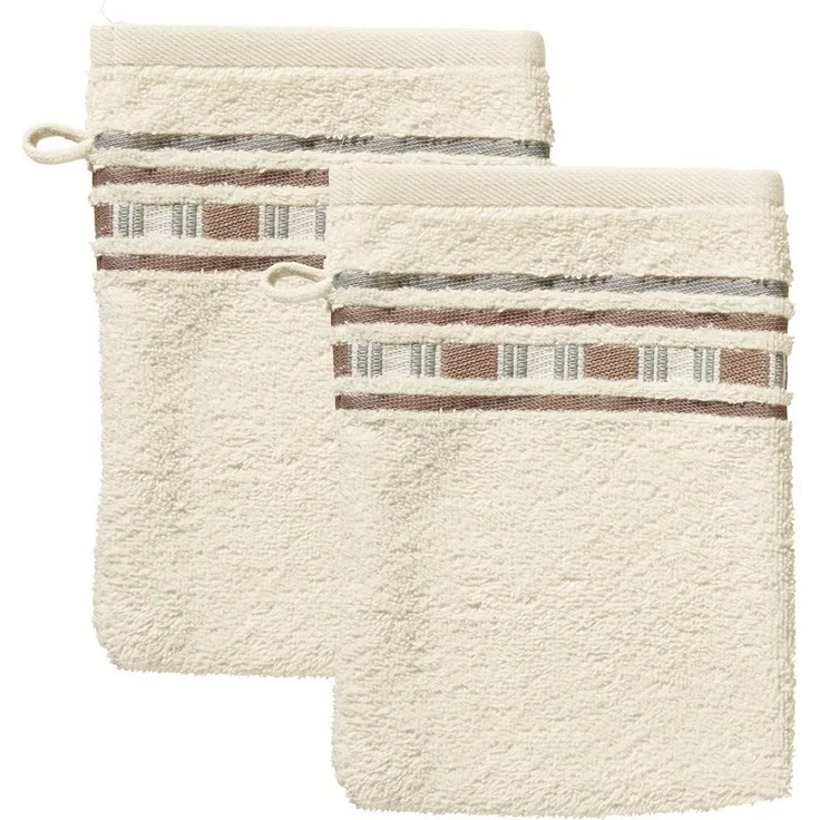 Erwin Müller Waschhandschuh Waschhandschuh "Achern" 2er-Pack, Frottier (2-St), Walk-Frottier Uni