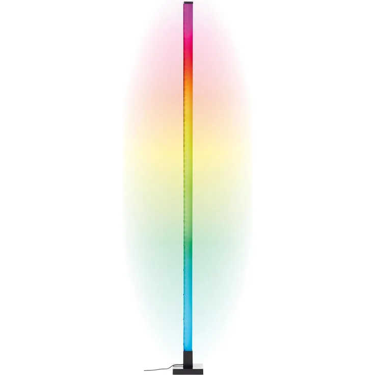 BreLight LED Stehlampe Neele LED Stehleuchte, Dimmer, Dimmfunktion, dimmbar über Fernbedienung, LED fest integriert, RGB, 150 cm, digitales RGB, Musiksensor, zerlegt mit Aufbauanleitung