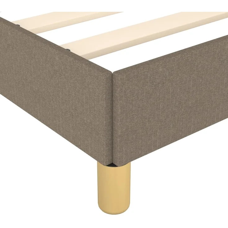 vidaXL Bettgestell ohne Matratze Taupe 120x190 cm Stoff 379538 – Bild 6