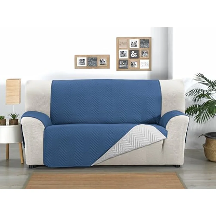 Martina Home Milano 4-Sitzer XL gepolsterter Sofabezug – Grau/Blau – Bild 2