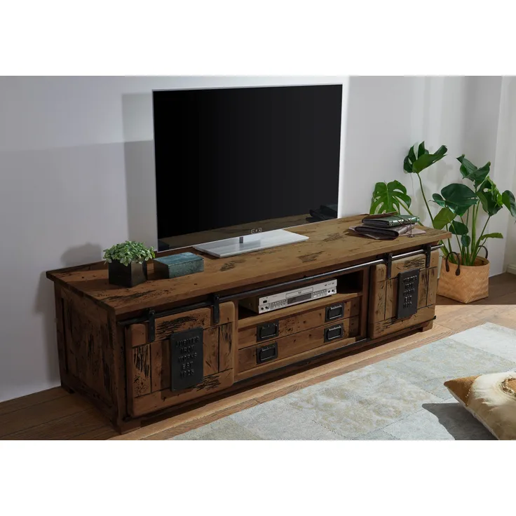 TV-Board Mango 180x55x50 braun lackiert RAILWAY #446