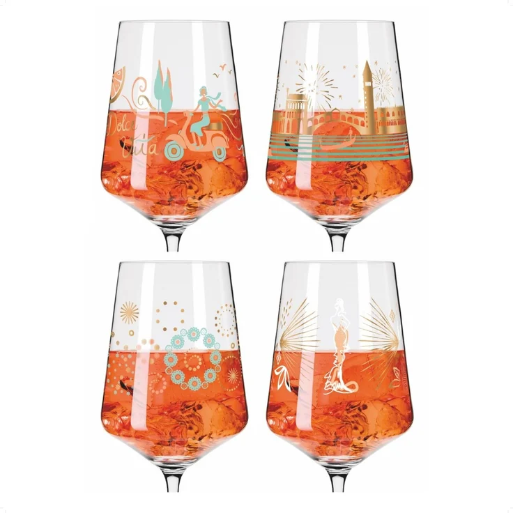 Ritzenhoff 'APERIZZO' Weingläser 4er-Set 'SOMMERRAUSCH', Kristallglas Motiv, 22.5 cm, spülmaschinengeeignet – Bild 6