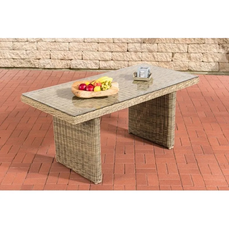 Esstisch La Gomera 160 Klarglas