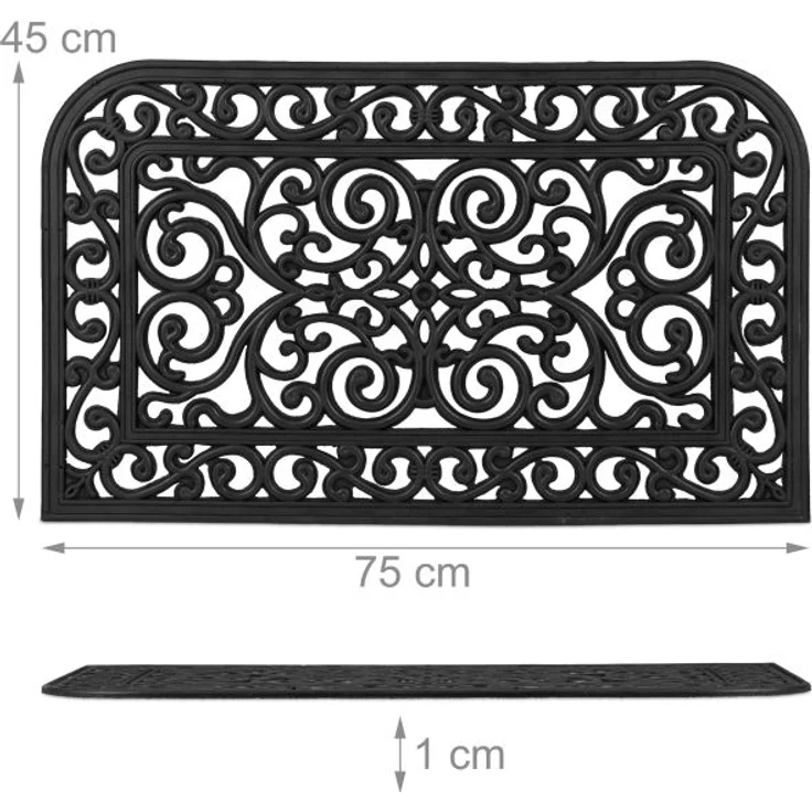 Gummi Fußmatte mit Ornamenten 10039384 – Bild 4