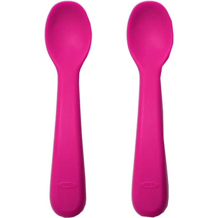 OXO Tot Silikonlöffel Pink 2er - Set Rosa