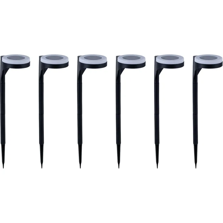 6er Set LED Solarleuchte, Up & Down, schwarz, Erdspieß, H 45 cm