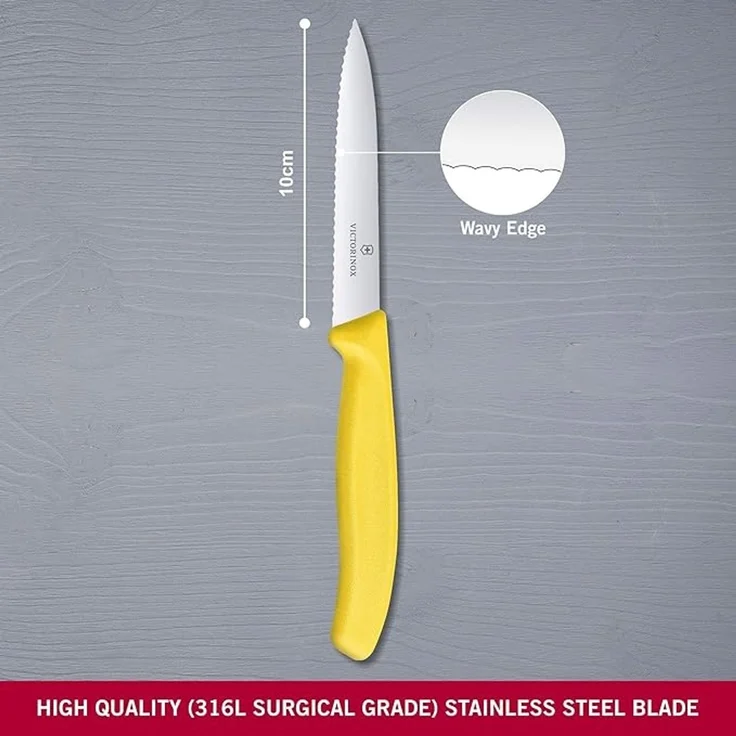 Victorinox | Swiss Classic Gemüsemesser | extra scharfe Klinge | robuster Kunststoff-Griff | spülmaschinengeeignet | Karibikblau | Made in Switzerland – Bild 3