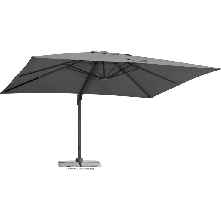 Sonnenschirm Rhodos Grande 300x400/8 rechteckig, ca. 300 x 400 cm anthrazit – Bild 8