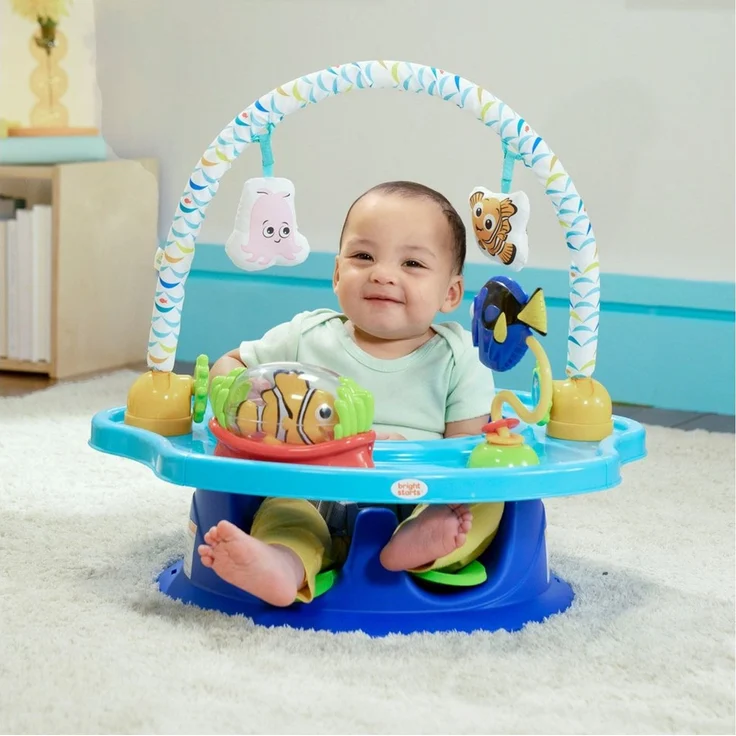 Bright Starts Tischsitz Finding Nemo SuperSeat 3-in-1 Seat, Aktivitätssitz Verwendbar als Bodensitz mit Tablett oder Sitzerhöhung – Bild 3