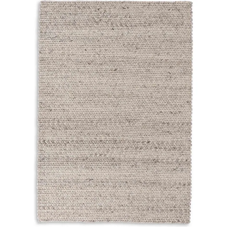 Schöner Wohnen Wollteppich Enisa, Creme, Kurzflorteppich aus Wolle, 140x200 cm, Naturteppich mit strukturierter Optik