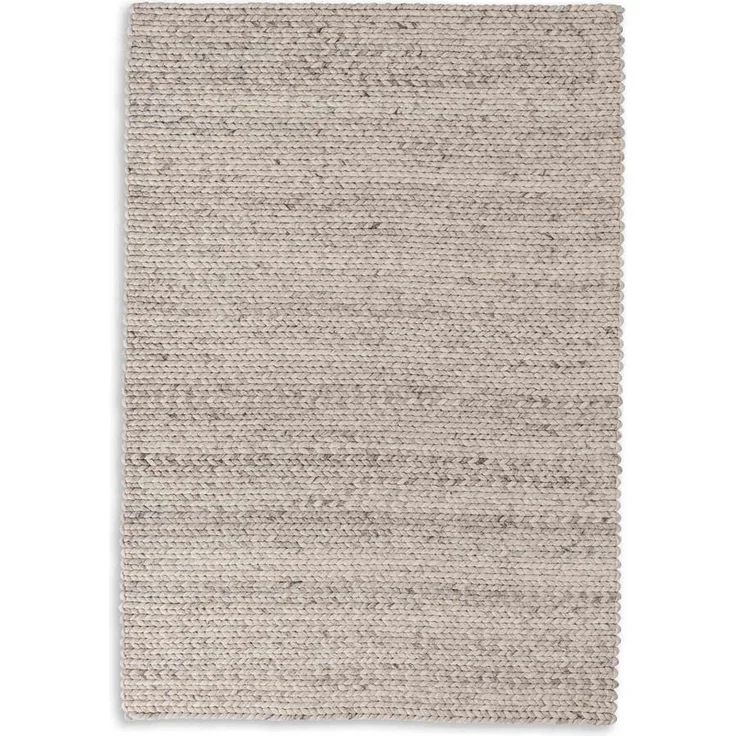 Schöner Wohnen Wollteppich Enisa, Creme, Kurzflorteppich aus Wolle, 140x200 cm, Naturteppich mit strukturierter Optik
