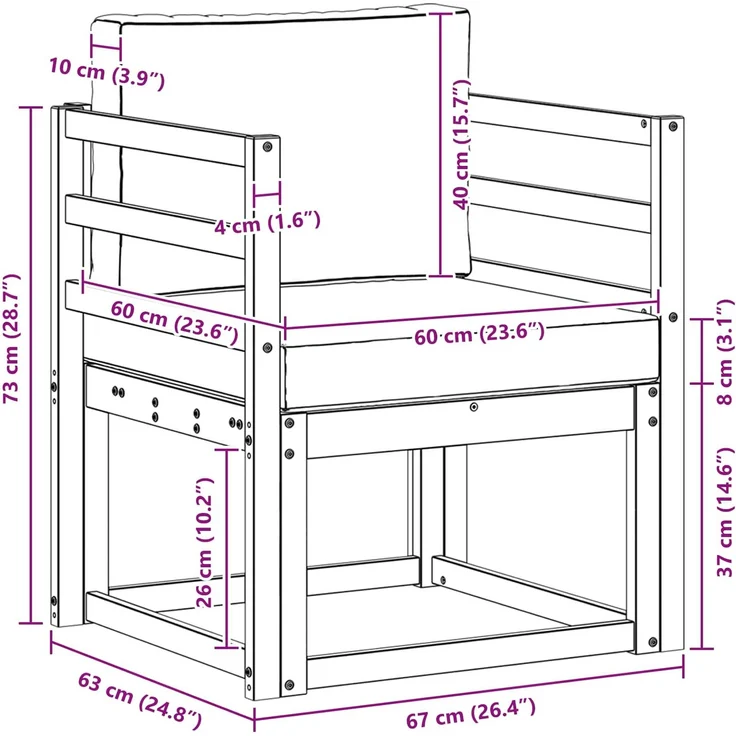 vidaXL Outdoor-Sofa 3436219 – Bild 7