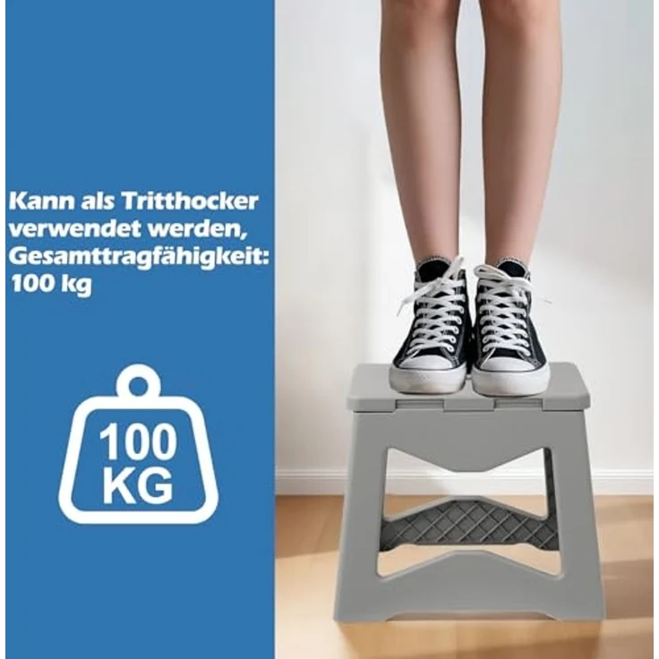 Yorbay Tritthocker Klapphocker, fertig montiert – mit Sicherheitsverriegelung und Rutschschutz – Bild 6