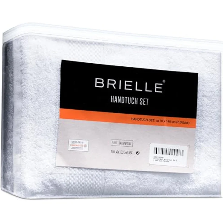 Brielle Badetücher Handtuch-Set aus 100% Baumwolle - 2 Duschtücher 70x140 cm, (packung, 2-St), 100% Baumwolle, nachaltig as Bio-Bumwolle, schnell trocknet – Bild 8