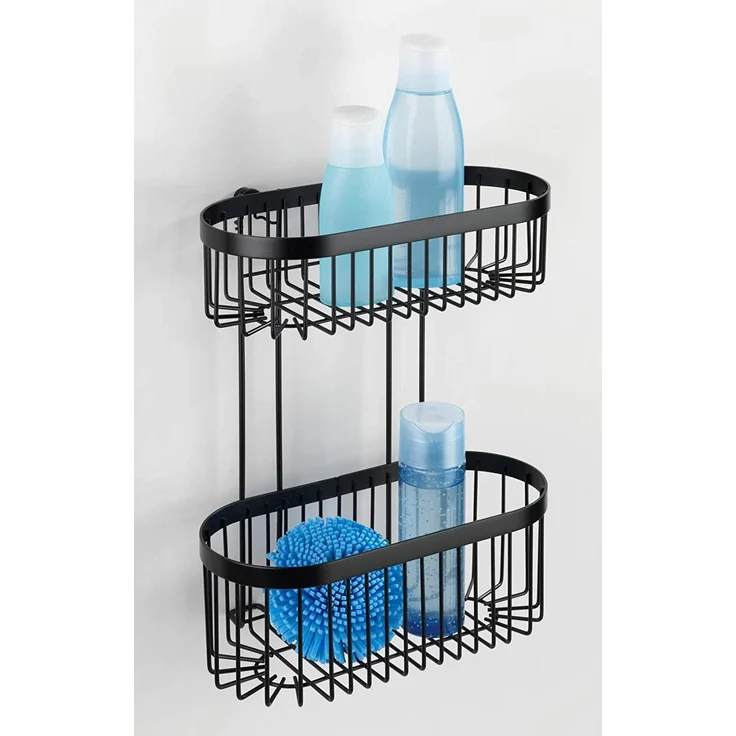 WENKO Wandregal 2 Etagen Classic Plus, schwarz – Bild 8
