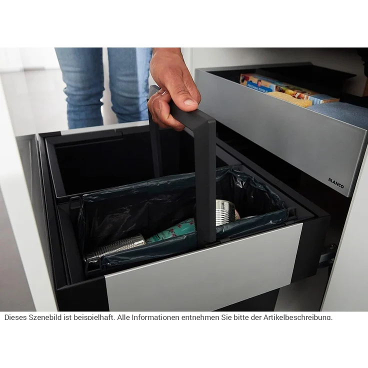 BLANCO 526208 SELECT II 60/2 ORGA Abfallsystem 49 Liter (1x 30 u. 1x 19) für 60 cm Schrankbreite / Frontanbindung – Bild 4