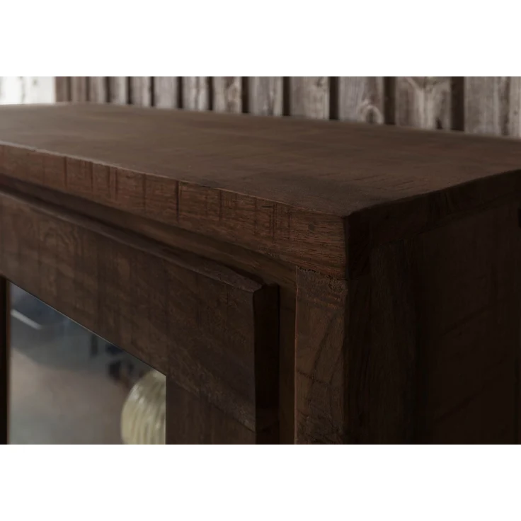 Vitrine Akazie 98x40x180 dunkelbraun lackiert BARK #209 – Bild 5
