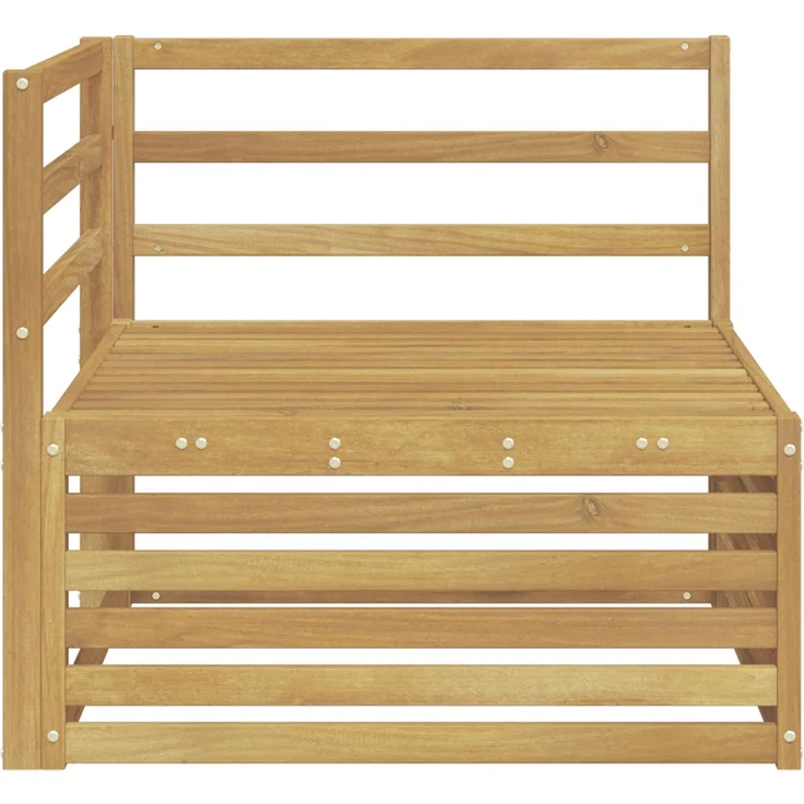 vidaXL Outdoor Ecksofa Massivholz Akazie Weiß 83 x 83 x 73 cm 901571 – Bild 4