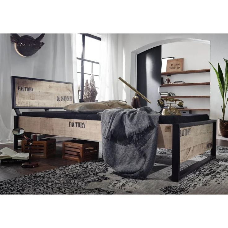 Bett Mango 200x200x91 natur bedruckt FACTORY #142 – Bild 3