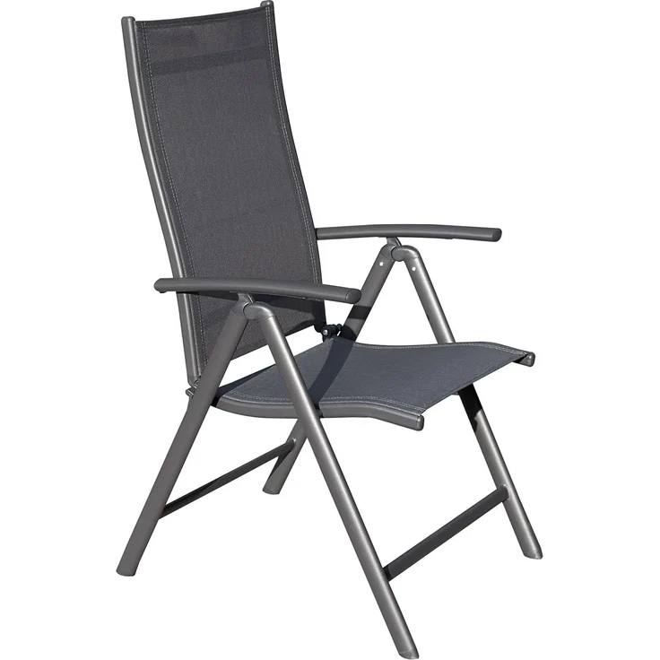 LC Garden GARVIO Klappsessel,Sitz und Rücken Textilen AnthrazitGestell Alu Anthrazit (max110KG ) - H 105 cm x T 68 cm x B 55 cm – Bild 5
