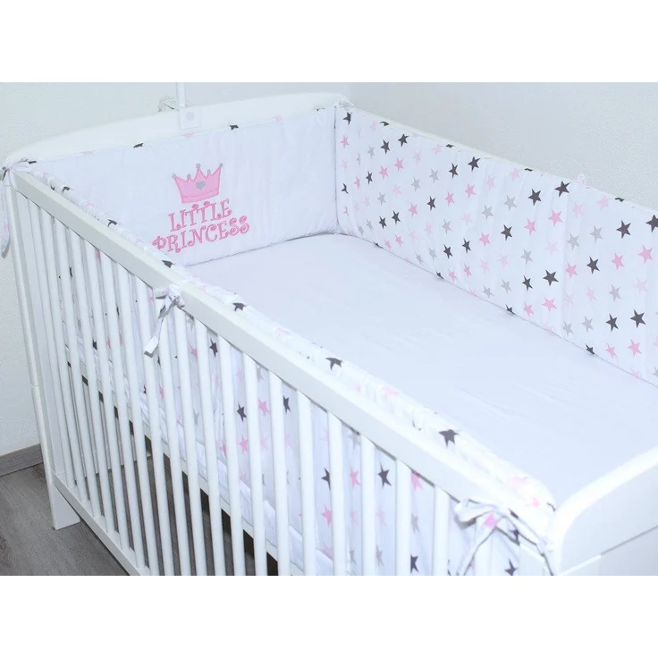 Primawela Bettnestchen Nestchen Applikation 420 cm Bettumrandung Baby Bett Kinder Kopfschutz – Bild 2