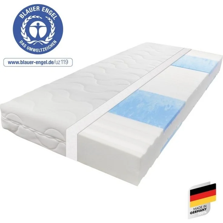 Kaltschaummatratze Blue Vision, Matratze in 90x200 und vielen weiteren Größen erhältlich!, Beco, 18 cm hoch, Blauer Engel-Auszeichnung, atmungsaktiv, ergonomische Körperanpassung – Bild 4