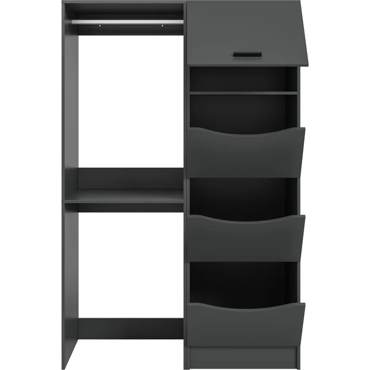Waschmaschienenumbau Set (B/H/T: 116x195x68 cm) in anthrazit Nachbildung – Bild 4