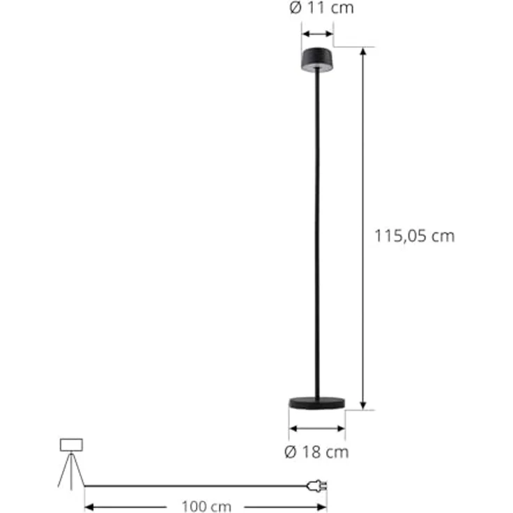 Lindby Außen-Stehlampe Isason, Enthalten, 1 x 2,5 W LED, warmweiß – Bild 5