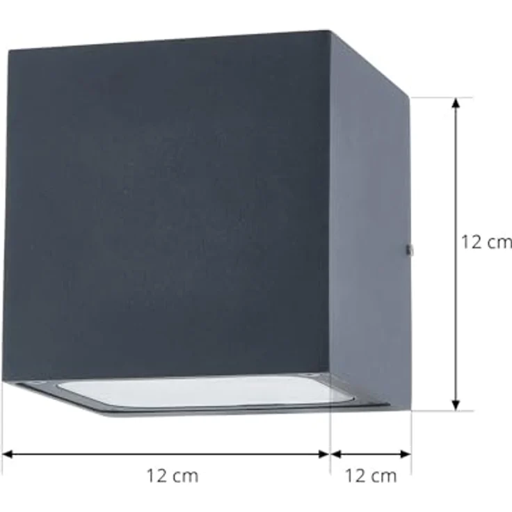 Lucande LED Wandleuchte Merjem, spritzwassergeschützt in Aluminium (2 flammig) für Außenwand, IP54, energiesparend – Bild 5