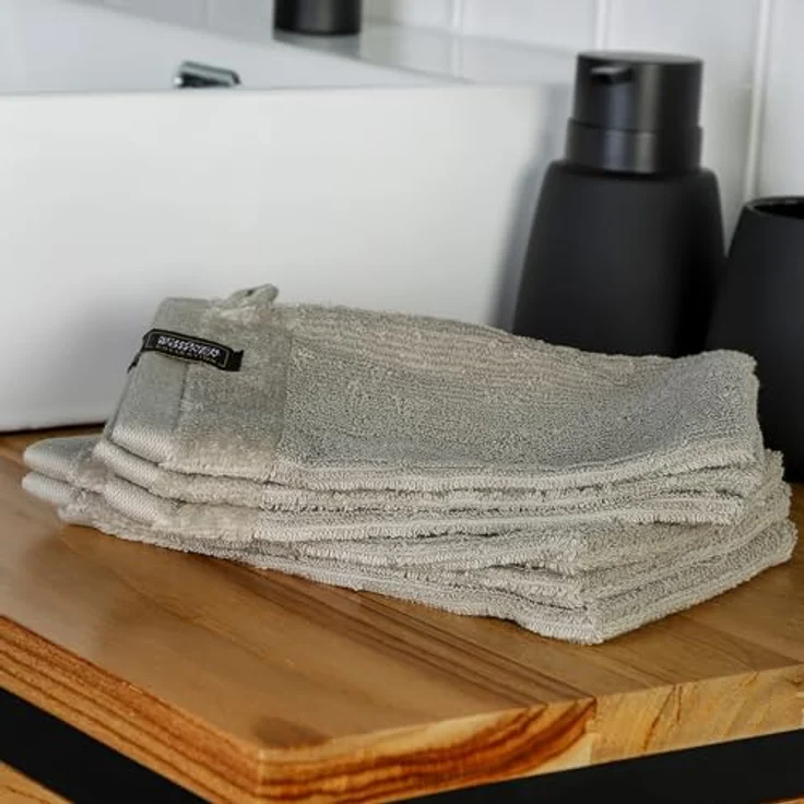 SCHÖNER WOHNEN-Kollektion Waschhandschuh Sense, (Packung, 4-St) – Bild 7