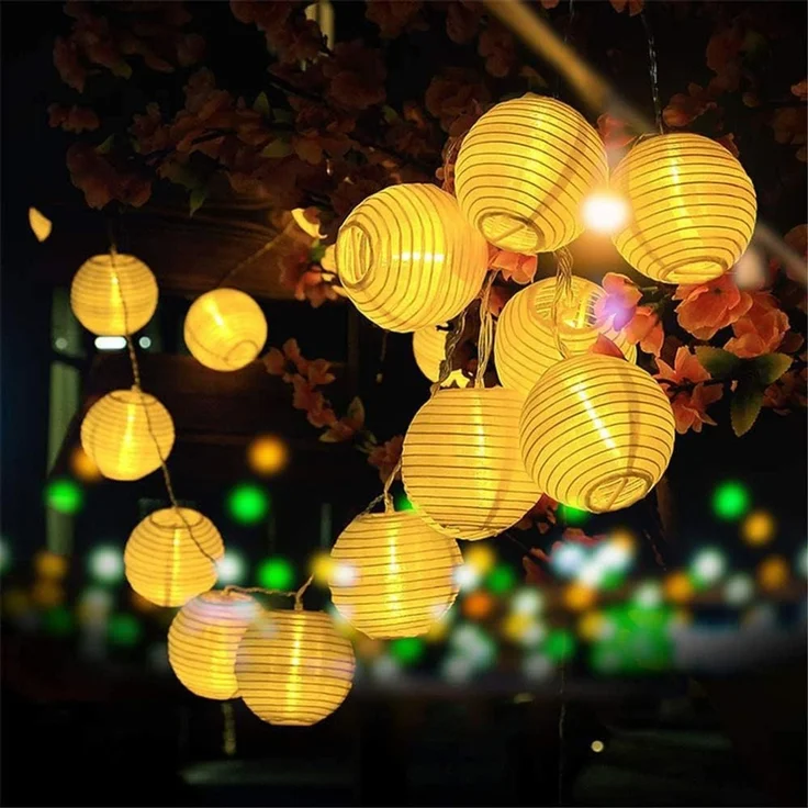 SALCAR 10m LED Lampion Außen - Warmweiß – Bild 6