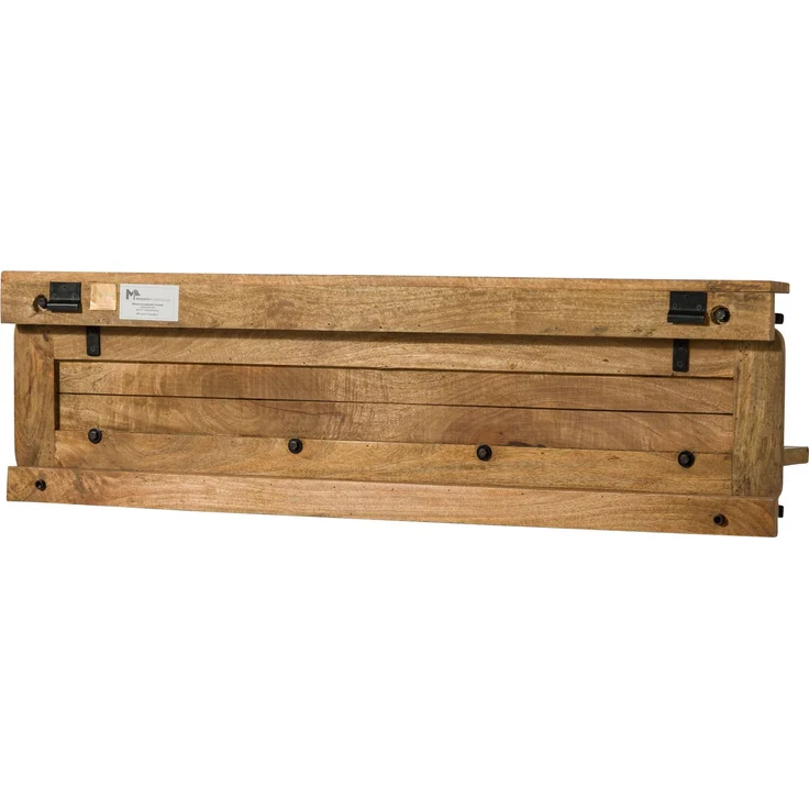Wandregal Mango 140x25x38 natur lackiert RAILWAY #189 – Bild 7
