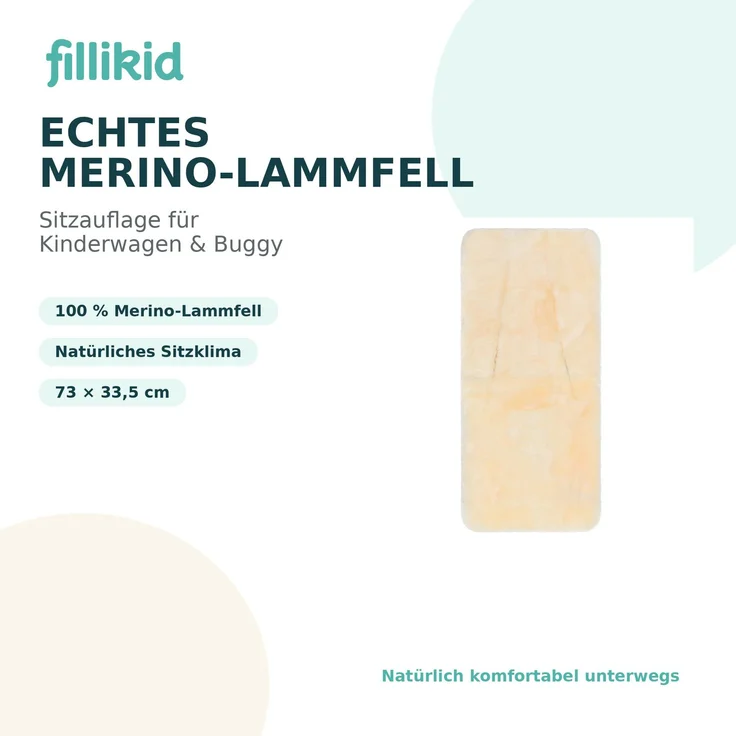 Fillikid Lammfelleinlage Buggy Kinderwagen TOP – Bild 2