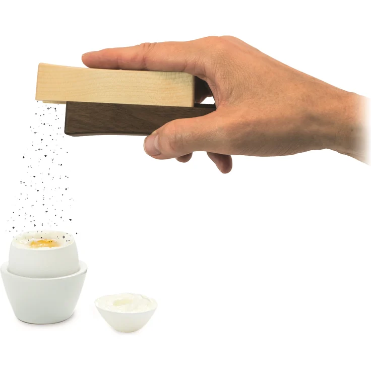 Take 2 Germany | SLIDE Salz- und Pfefferstreuer | deutsches Ahornholz & kanadisches Walnussholz | Must-Have für den Frühstückstisch | exquisite Handwerkskunst | stilvolles Design | langlebige Materialien | perfekte Ergänzung für jede Küche – Bild 3