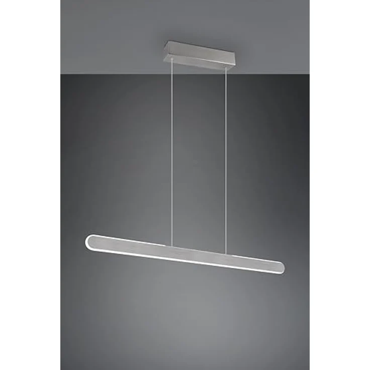 Trio Helios LED Pendelleuchte, 28W, gebürstetes Aluminium, dimmbar, CCT einstellbare Lichtfarbe, Touch-Bedienung, 3300 lm – Bild 9